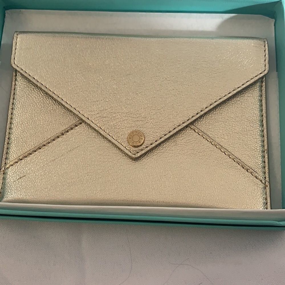 Tiffany & Co Gold Leather Card Case
